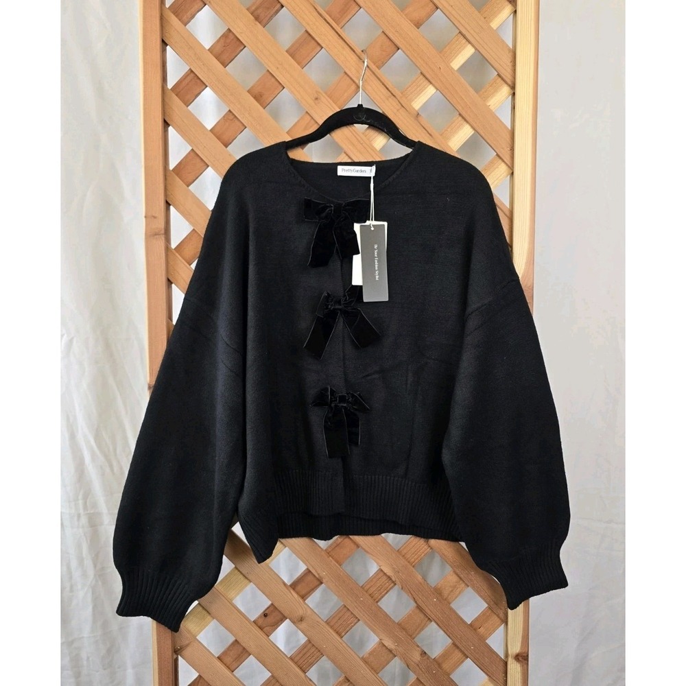 NWT PrettyGarden Women's Cardigan Sweater - Bow Tie Front Long Sleeve‎ - Sz XL